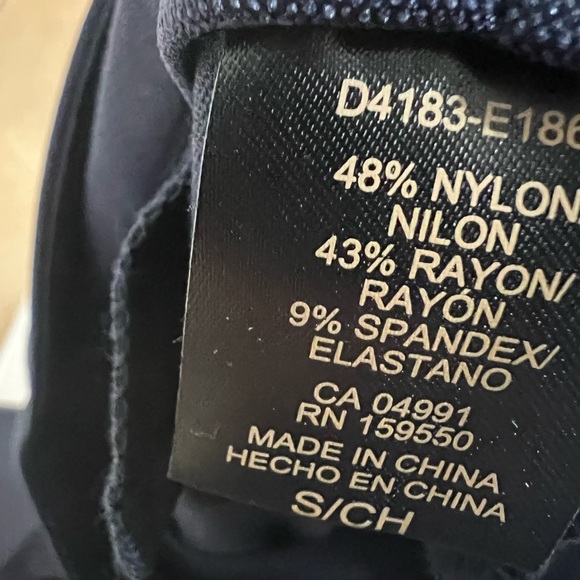 Dalia Navy Blue Stretch Pull on closure Women pant size S/ CH - Picture 5 of 6